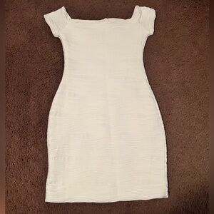 Wet Seal White Stretch Body-Con Minidress, size Small
